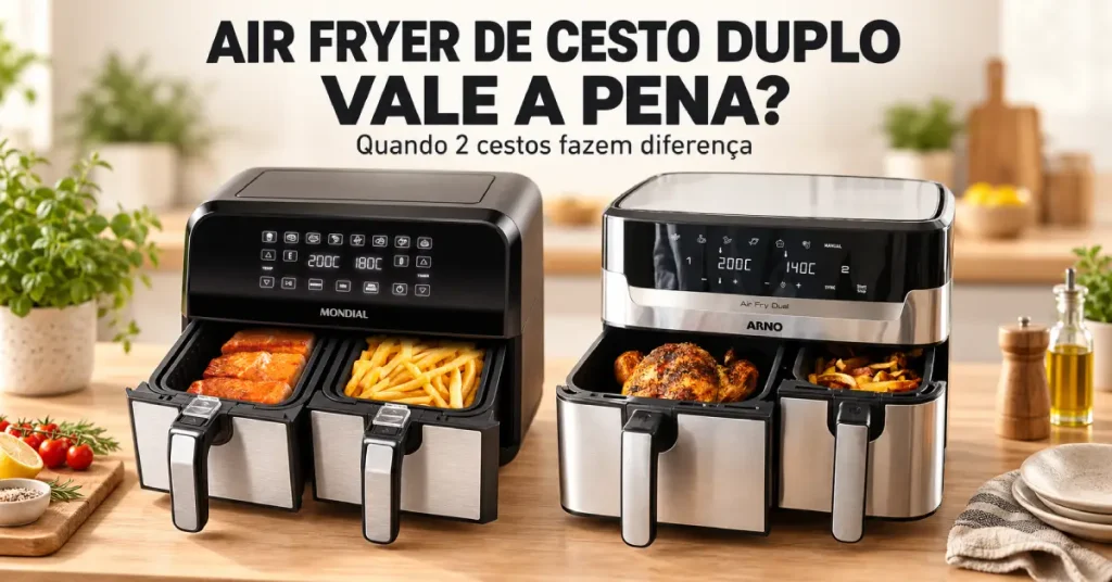 air fryer de cesto duplo