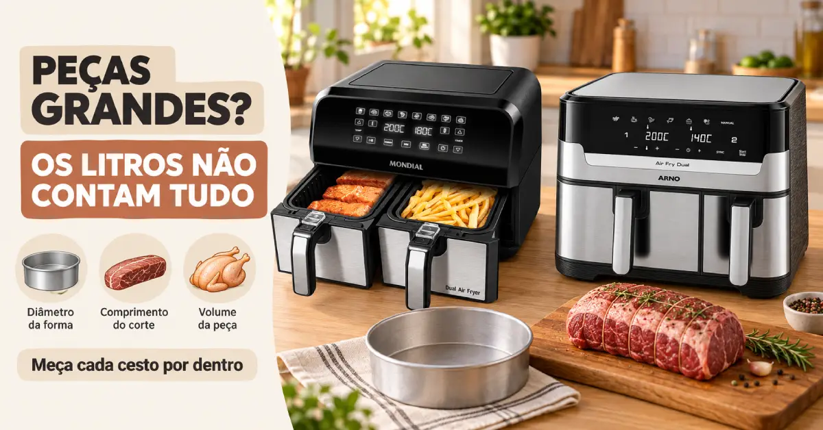 air fryer de cesto duplo