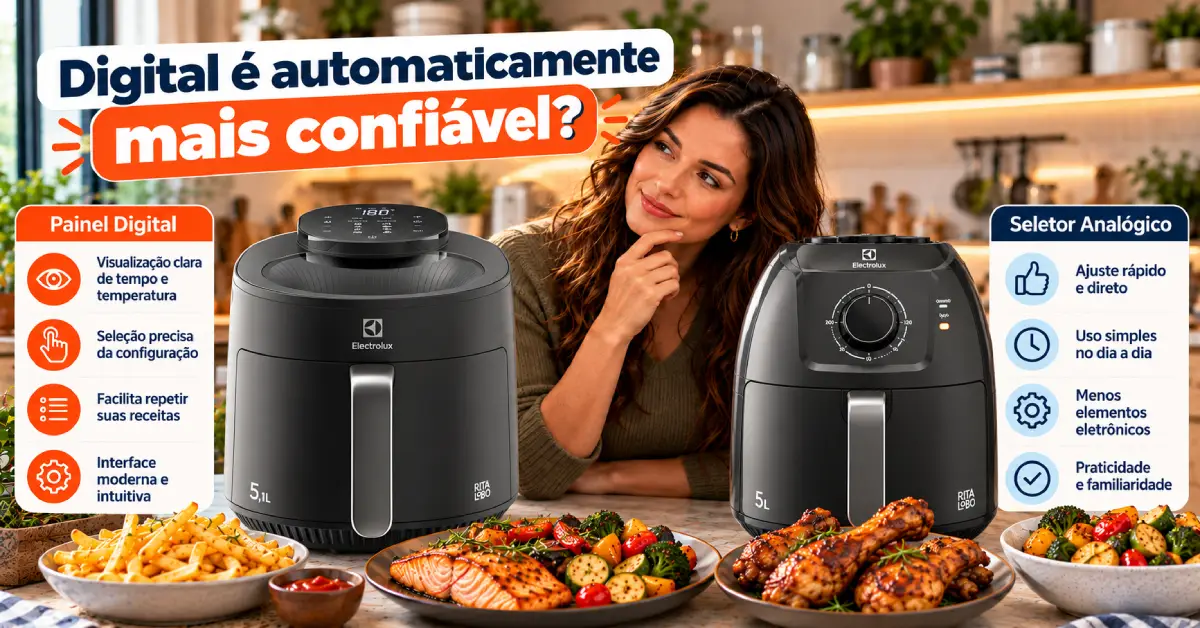Air Fryer Digital ou Analógica