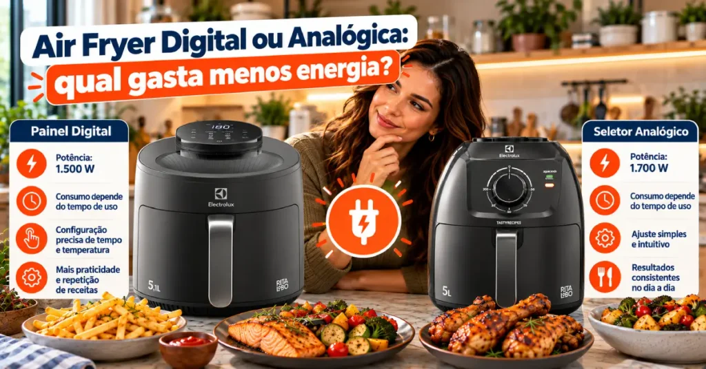 Air Fryer Digital ou Analógica