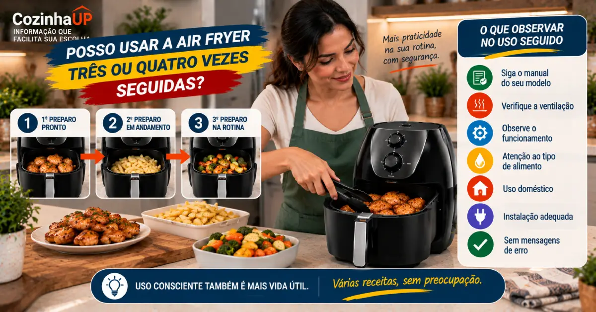 Air Fryer Precisa Descansar Entre Usos