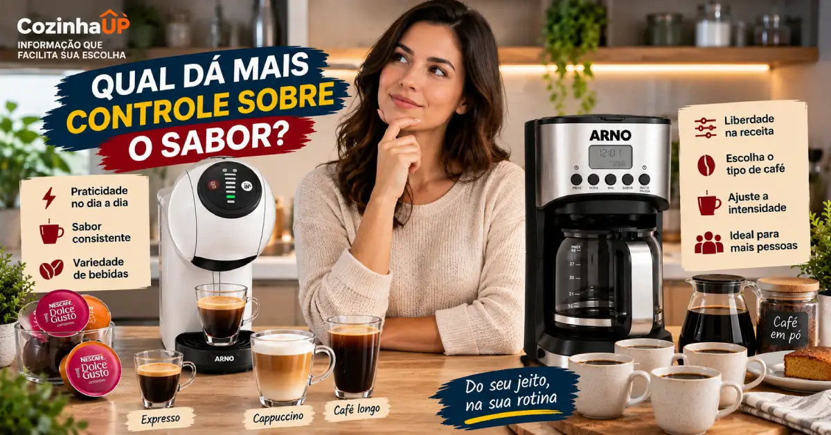 cafeteira de cápsula ou elétrica