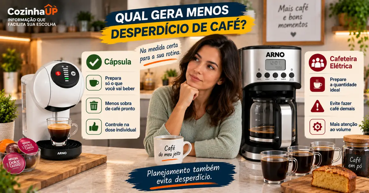 cafeteira de cápsula ou elétrica