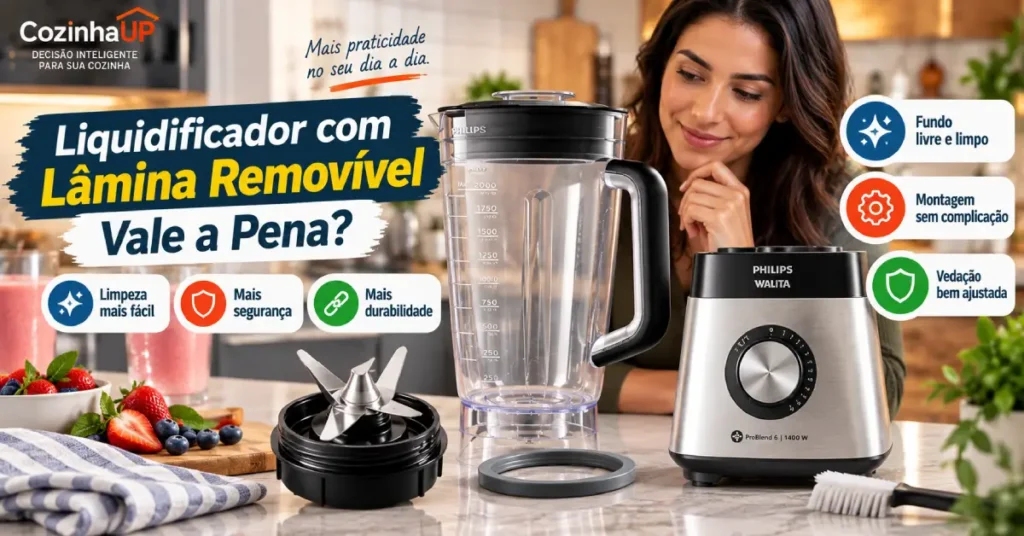 liquidificador com lâmina removível