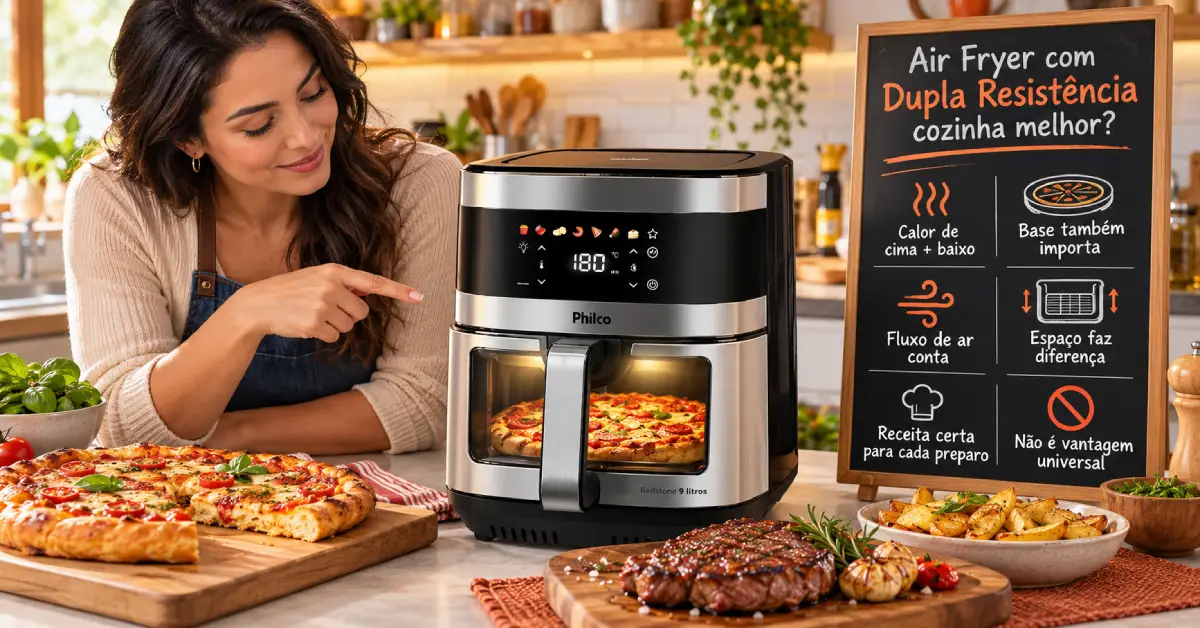 Air Fryer com Dupla Resistência