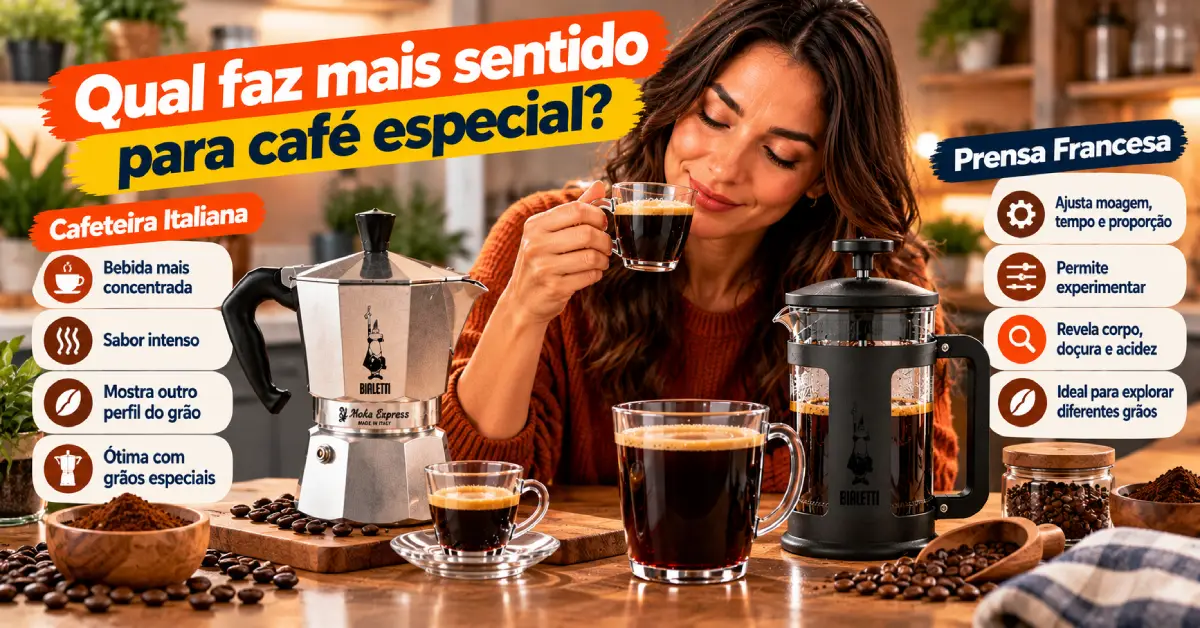 Cafeteira Italiana ou Prensa Francesa