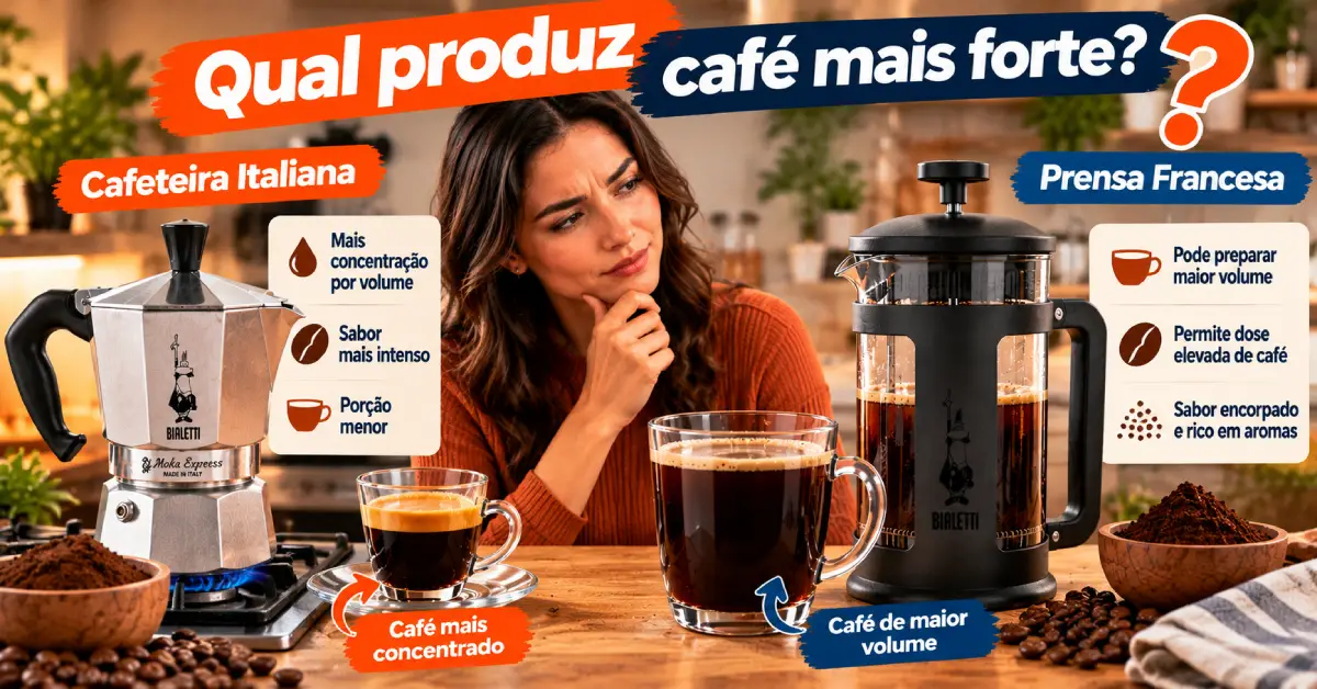 Cafeteira Italiana ou Prensa Francesa