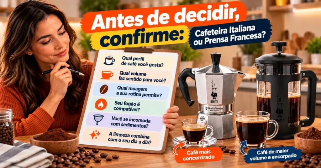 Cafeteira Italiana ou Prensa Francesa