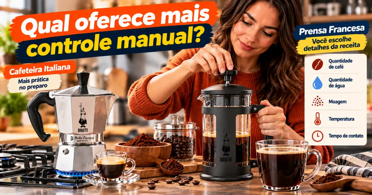 Cafeteira Italiana ou Prensa Francesa