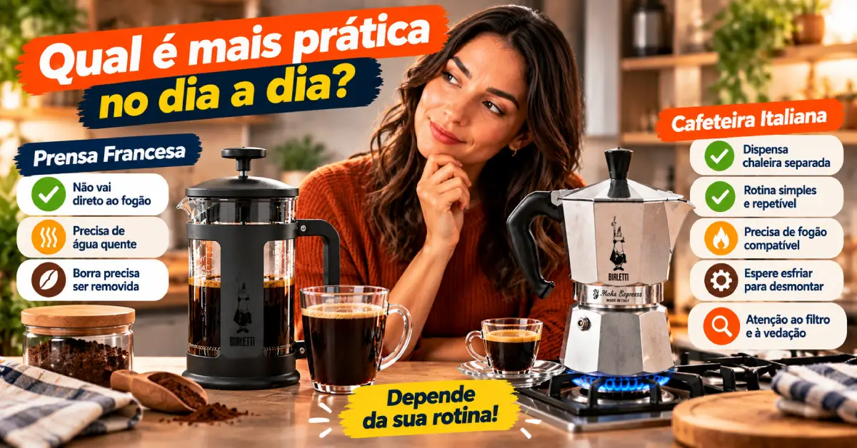 Cafeteira Italiana ou Prensa Francesa