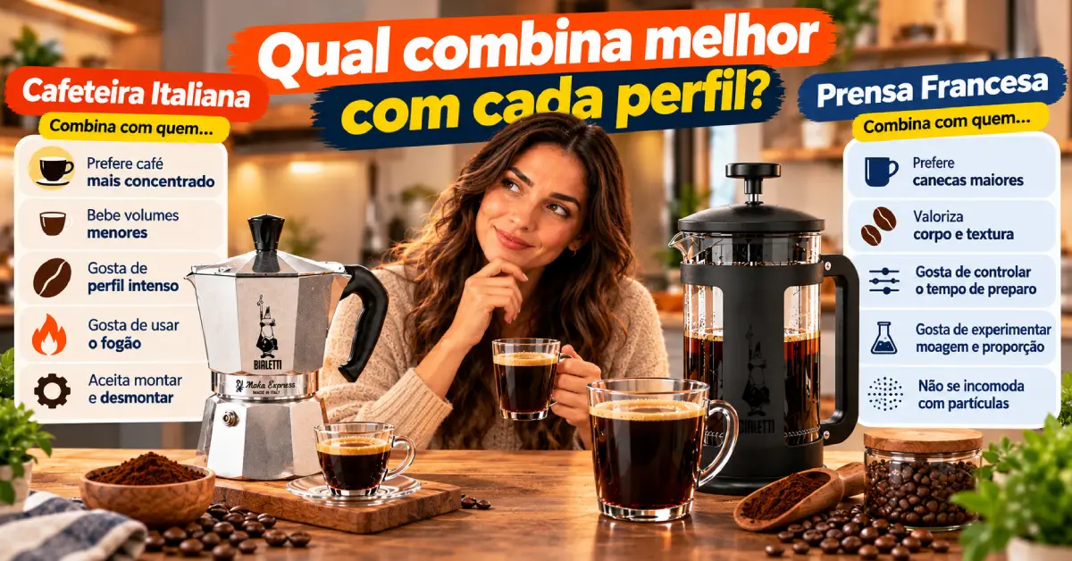 Cafeteira Italiana ou Prensa Francesa