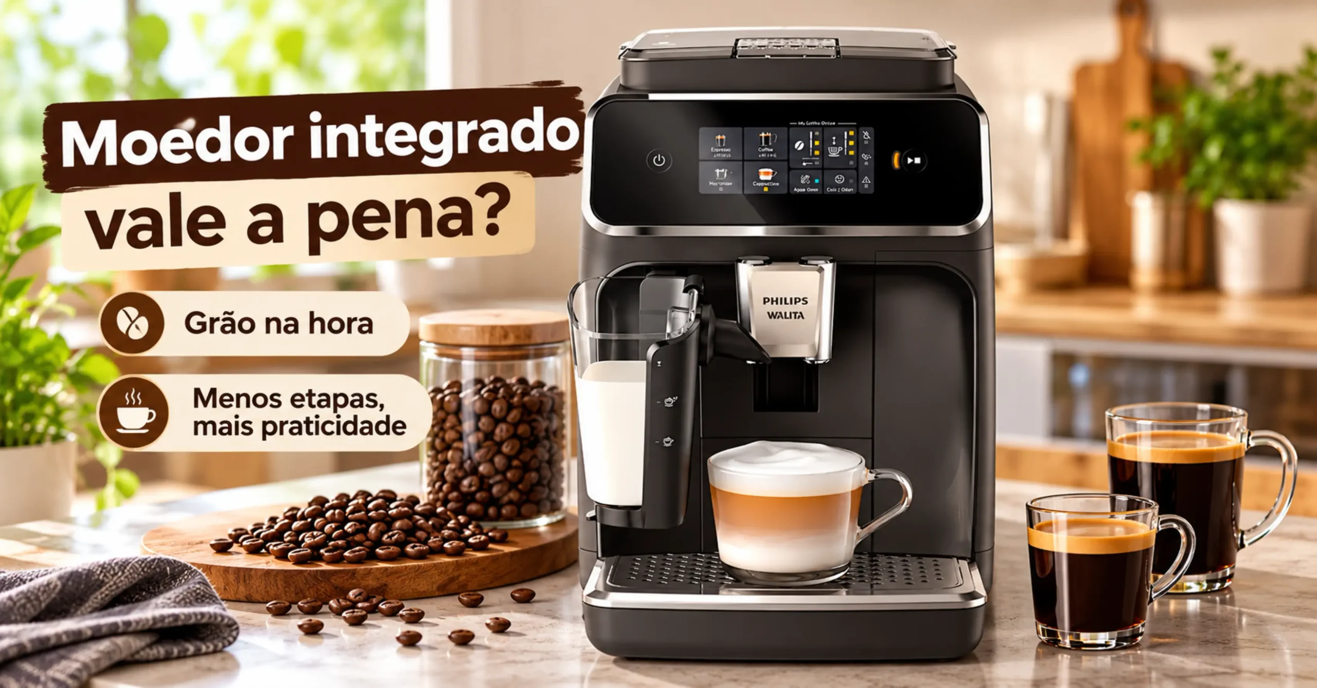 Cafeteira com Moedor Integrado