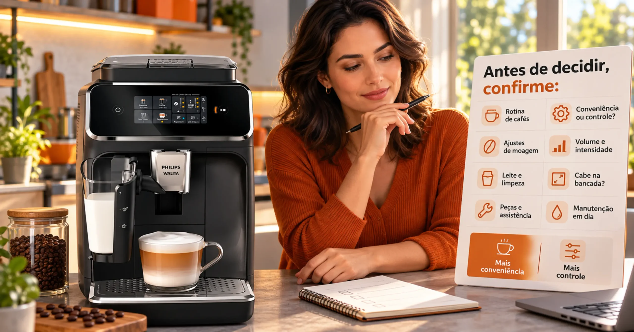 Cafeteira com Moedor Integrado