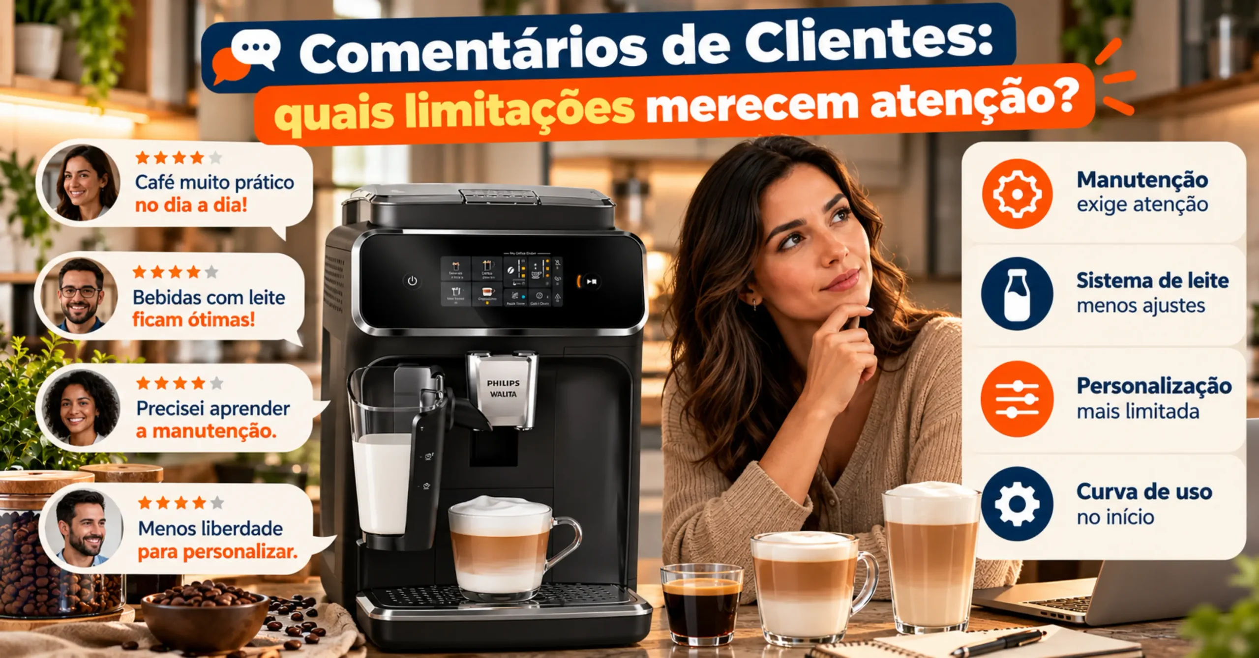 Cafeteira com Moedor Integrado