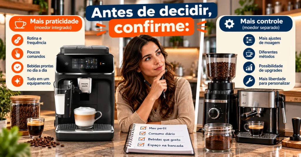 Cafeteira com Moedor Integrado