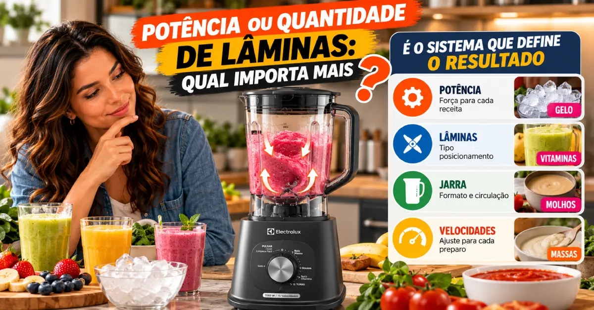 Liquidificador com 4 ou 6 Lâminas