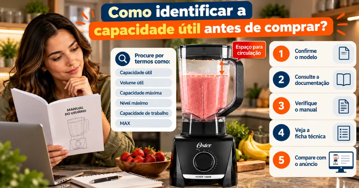 Liquidificador 3 Litros Tem 3L Úteis